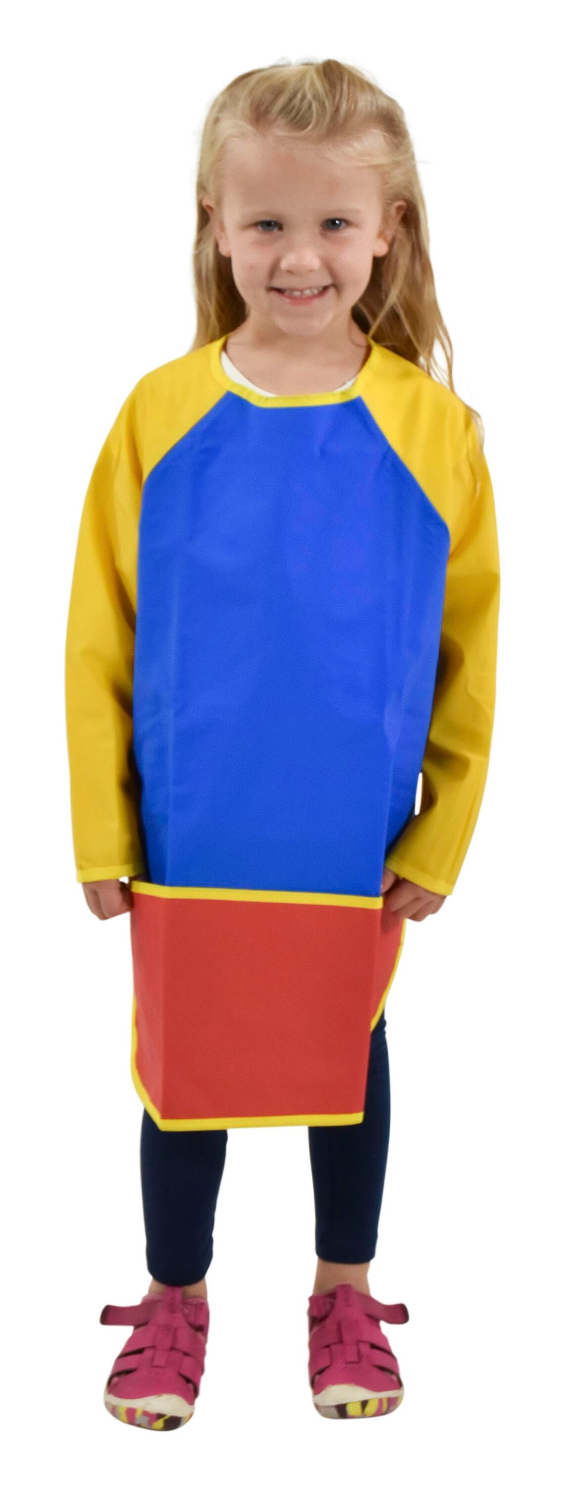 School Smart Kid's Vinyl Smock, Full Protection, 22 x 18 Inches 086530